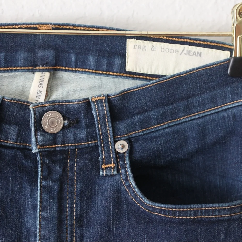 Rag & Bone High Rise Skinny Jeans - SZ 27 - Picture 3 of 12